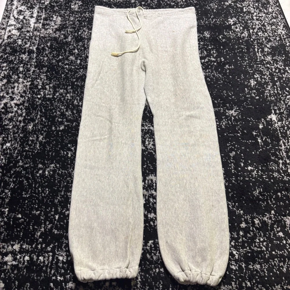 Vintage 70s Champion Reverse Weave Warm up Joggers Sweatpants XL Heather Grey